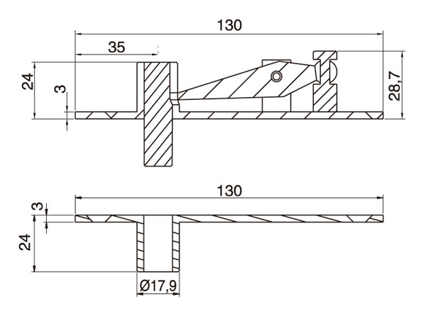 匯泰龍HA-81611 重型天地轉軸尺寸圖
